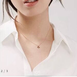 Tiffany & Co. Elsa Peretti Heart Rose Gold Necklace
